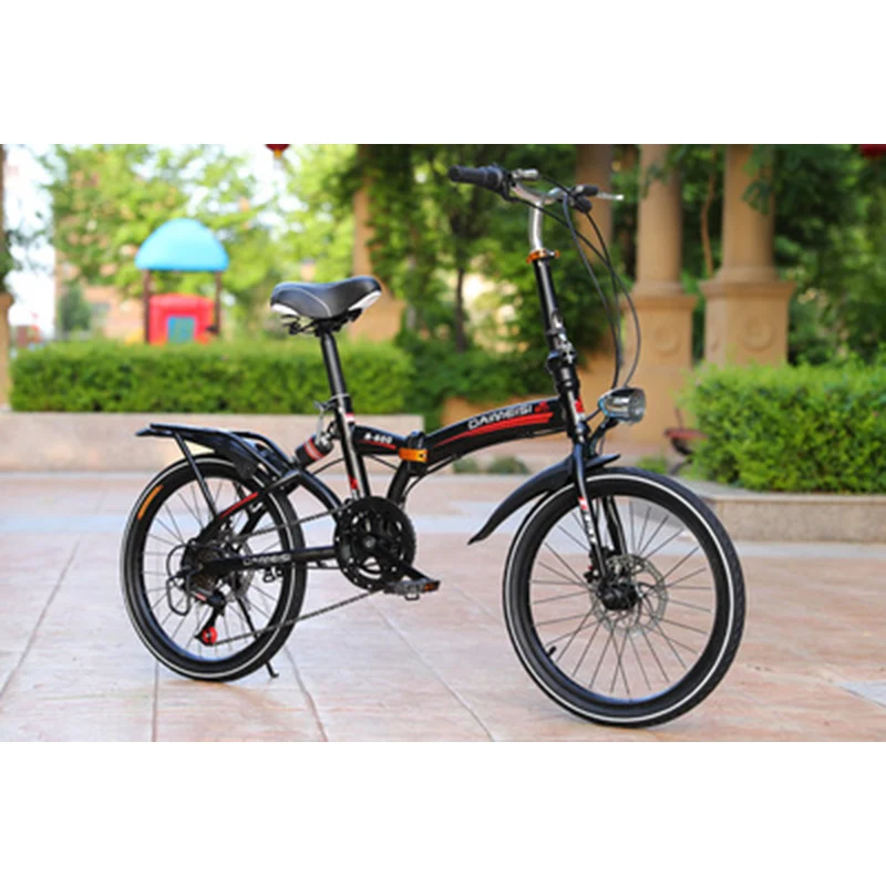 Складной велосипед ульсветильник складной 20 дюймов с тремя ножами и дисковым