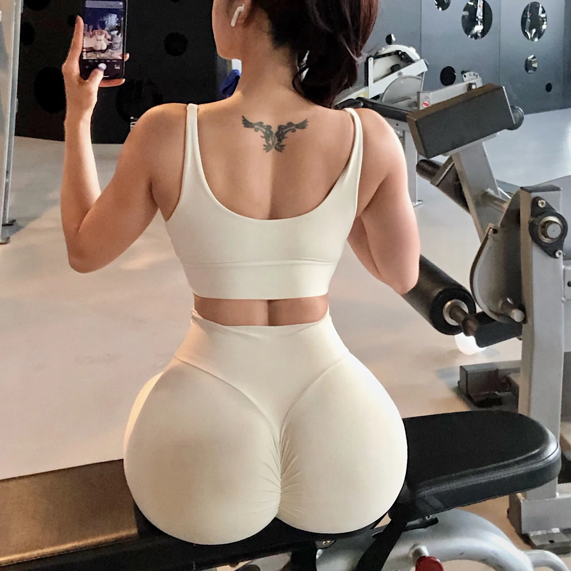 

Large Size New Yoga Pants Women Leggings For Fitness Nylon High Waist Long Pants Women Hip Push UP Tights Women Gym Clothing