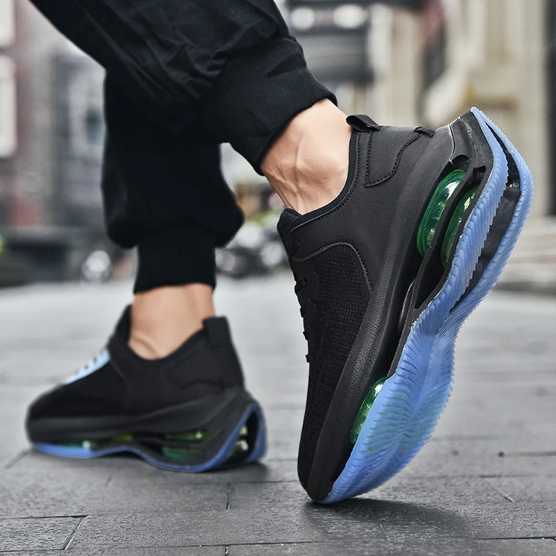 Double Air Sole Men Running Shoes Unique Design Breathable Sports Shoes Male Athletic Outdoor Sneakers Men Zapatos De Hombre 45