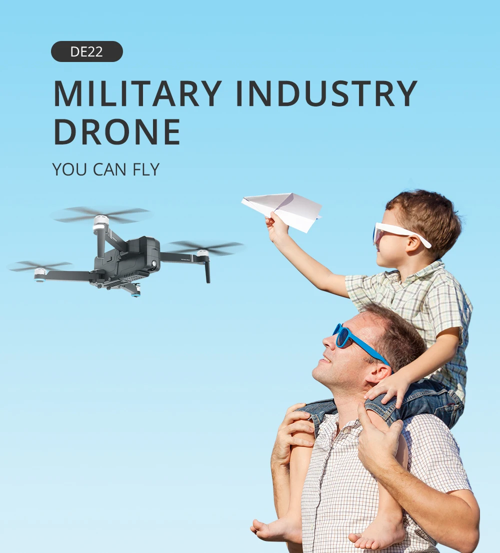 DEERC DE22 Дрон gps бесщеточный 5G 500M wifi FPV 2,7 K gps-навигатор с разрешением Full HD RC Дрон складной 1,2 км 1200 м 25 минут Профессиональный Квадрокоптер