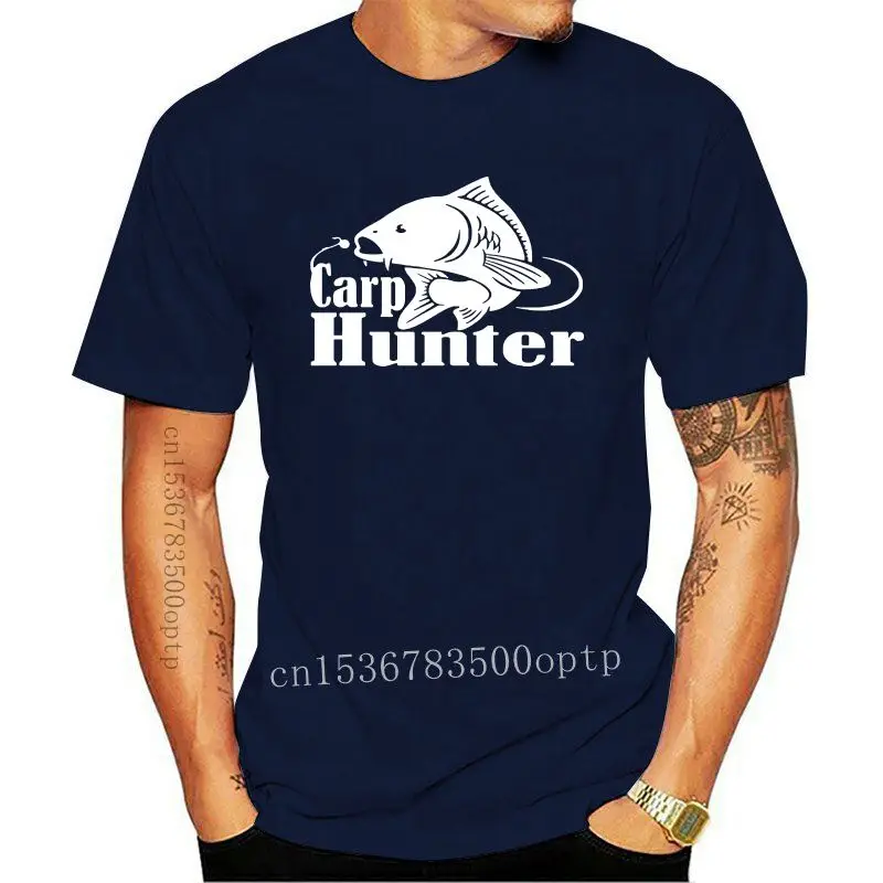 

Carp Hunter Fish Fisherman Printed Mens T shirt Summer New Fashion Gift Oke Novelty Short Sleeve Cotton High-quality Mens