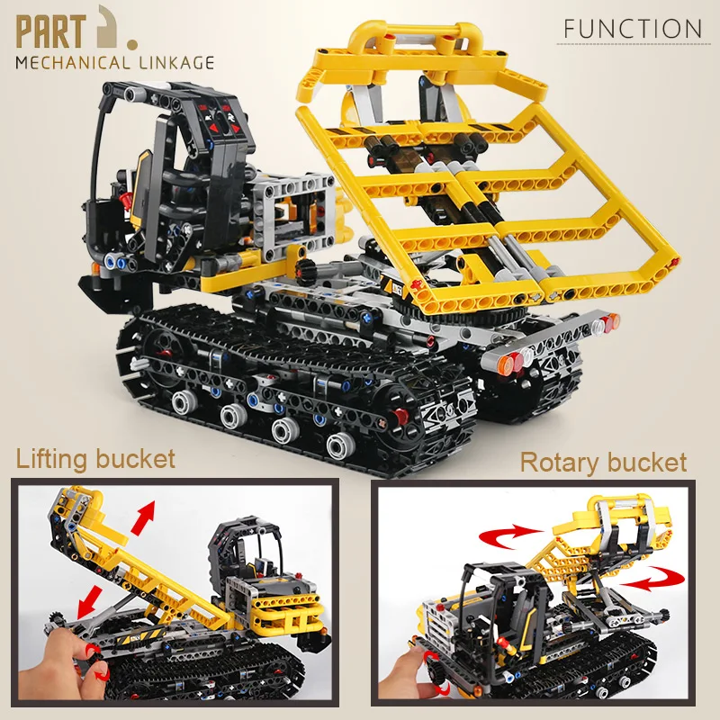 

MOC 13034 13035 Technic Truck Series Motor Function Motorized Tracked Loader Set RC Model Building Blocks Bricks 42094 Toys