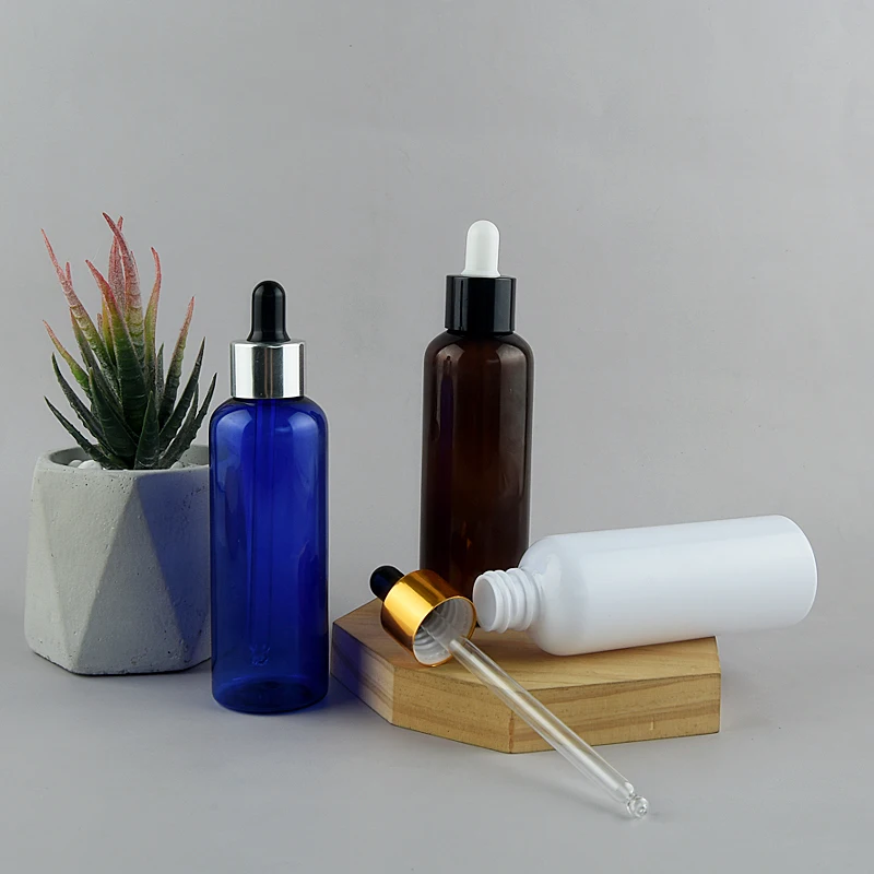 Бутылка для эфирного масла домашнего животного 100 мл с гальванизированной