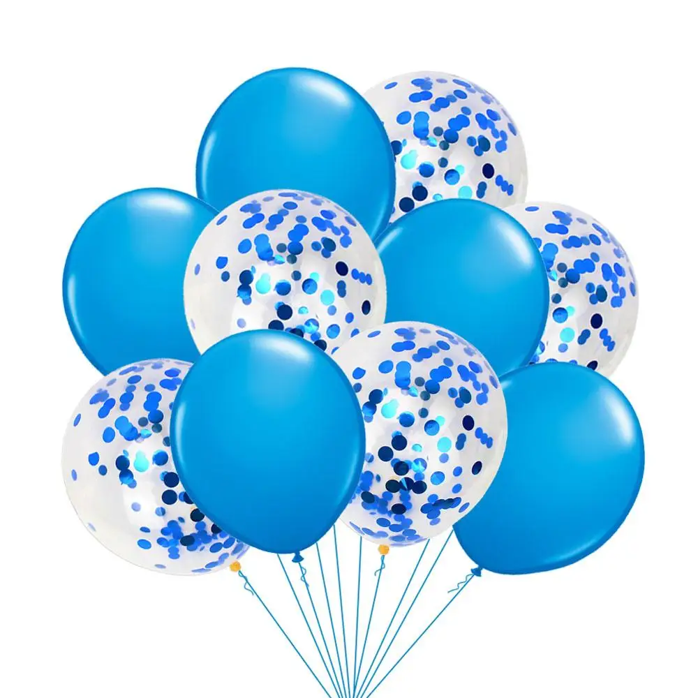10pcs blue 1 Набор, трубка, воздушный шар, подставка, 7 шт., латексные шары, с днем рождения, украшения для вечеринки, для детей, Детский душ, свадебные принадлежности - Цвет: 10pcs blue