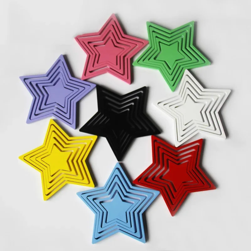 Акриловые Настенные 3D наклейки с пятиконечными звездами украшение для стен