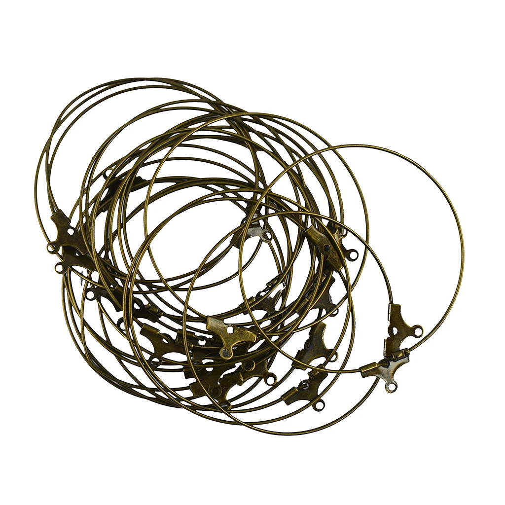 20pcs Beading Hoop Loop Earring Ear Wire Jewelry Making Findings DIY Bronze | Украшения и аксессуары