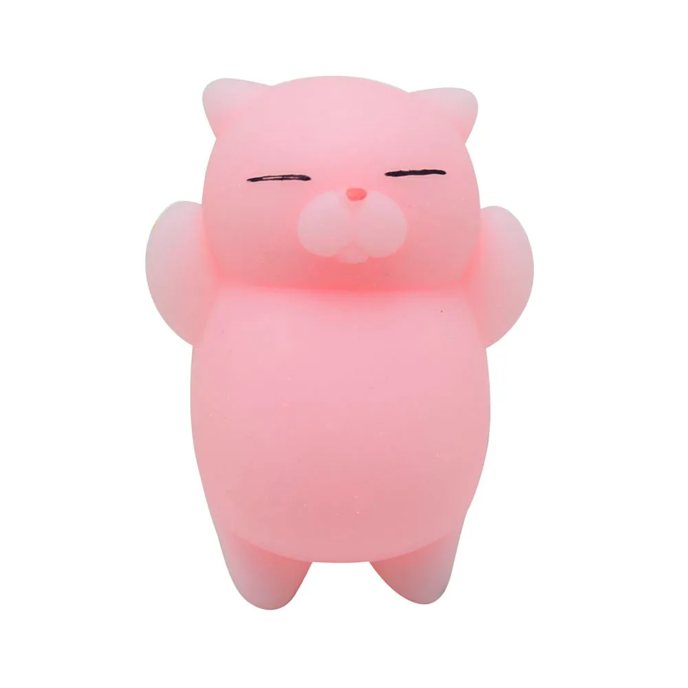 

Mini squeeze Toy Cute Cartoon Squeeze Squishy Kawaii Pink Cat Stress Reliever Slow Rising Fun Toys For Adults Decompression Cat