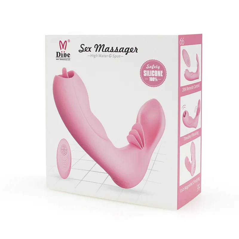 Dibe двойной шок носить пенис беспроводной пульт дистанционного управления