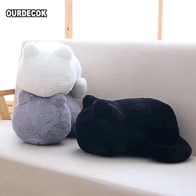 Ashin кошка плюшевые подушки Подушка задняя тень заполненная животное подушка
