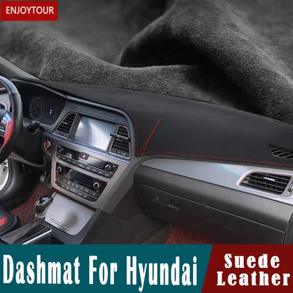 

Для Hyundai Verna grand i10 Kona Veloster Xcent H-1 Starex генезис купе AZERA замшевые приборной панели крышки коврик ковер