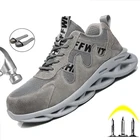 Легкие мужские рабочие кроссовки, защитная обувь для строительства, удобная мужская обувь, защитные ботинки с защитой от проколов, мужская обувь