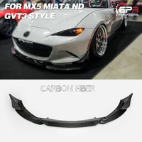 frp front lip racing for mazda mx5 miata nd gvt3 style carbonglass fiber front lip body kit trim for mx5 miata tuning
