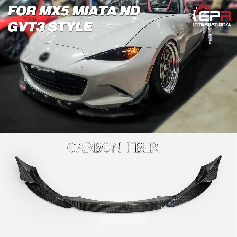 ФАП передняя губа гонки для Mazda MX5 Miata ND GVT3 стиль углеродное/Стекловолокно кузов