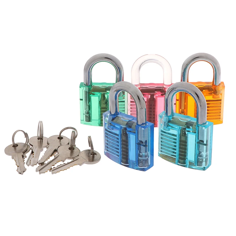 

Extractor Set Locksmith Tool Transparent Visible Pick Cutaway Practice Padlock Lock With Broken Key Removing Hook Kit