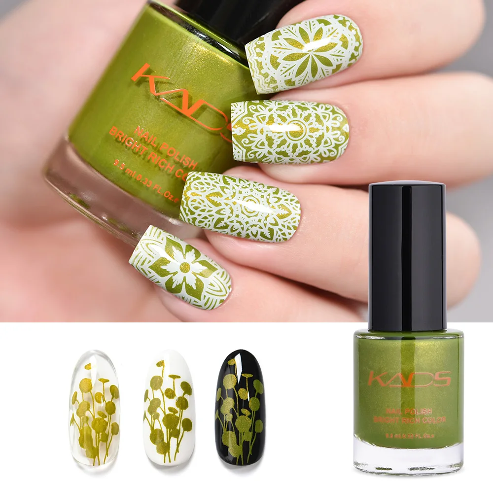 KADS 9 5 мл два в одном жемчужное освещение для штамповки шаблон 11 блестящих цветов