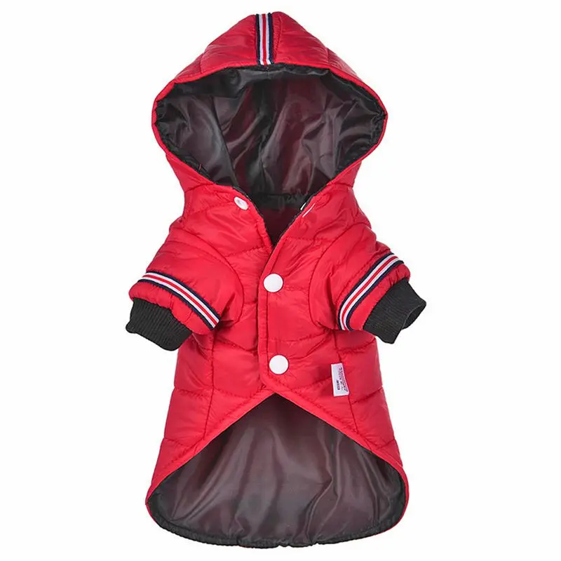 Новая одежда для собак зимние теплые куртки щенков чихуахуа с капюшоном