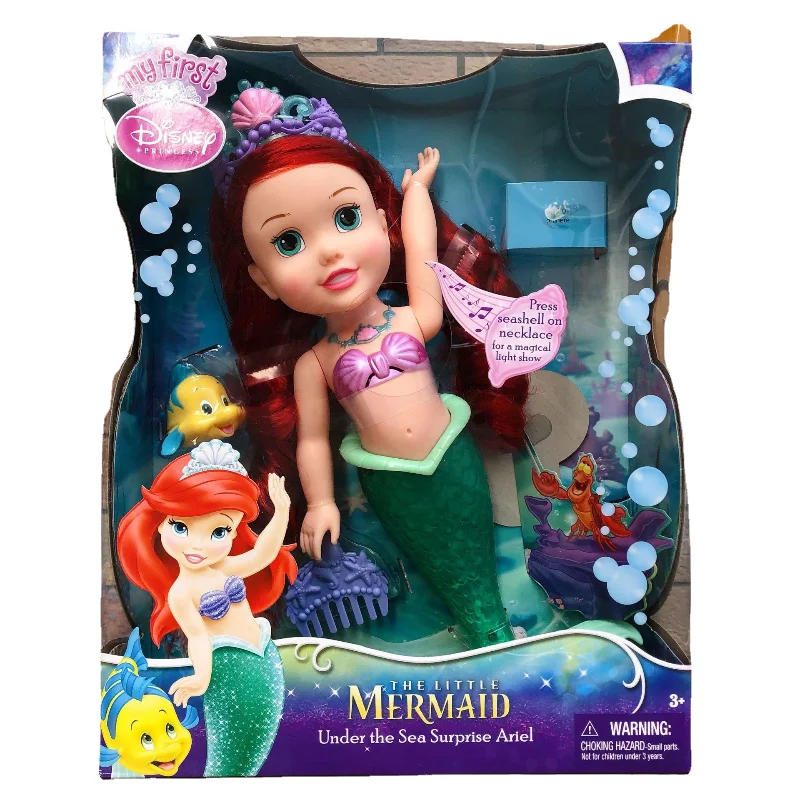 

Genuine Disney Mermaid Music Sound and Light Bilingual Ariel Princess Dolls Toy Hobbies Action Figures Holiday Gift For Children