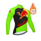 Новая велосипедная команда, велосипедная куртка с длинным рукавом, Мужская велосипедная Джерси, Зимняя Теплая Флисовая велосипедная одежда