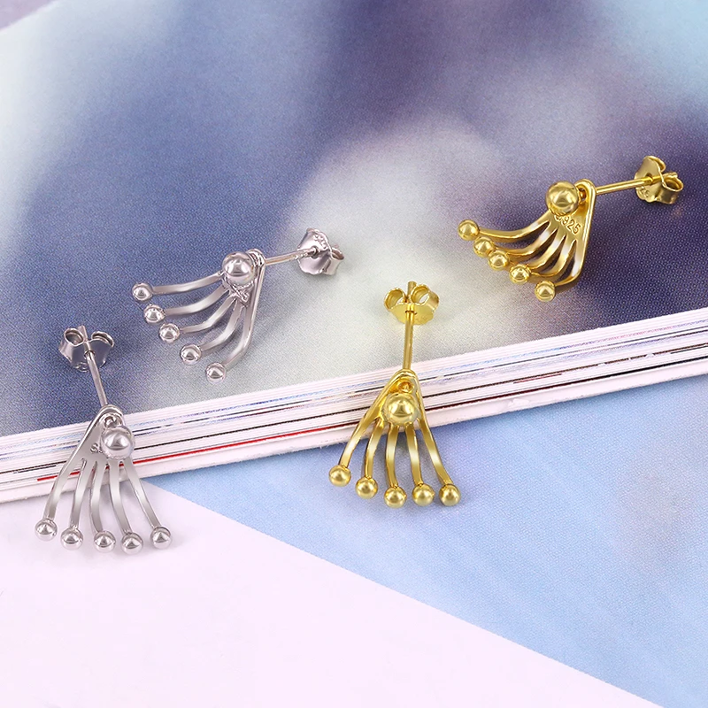 Модные простые блестящие женские серьги-гвоздики ROXI с шариками уникальный