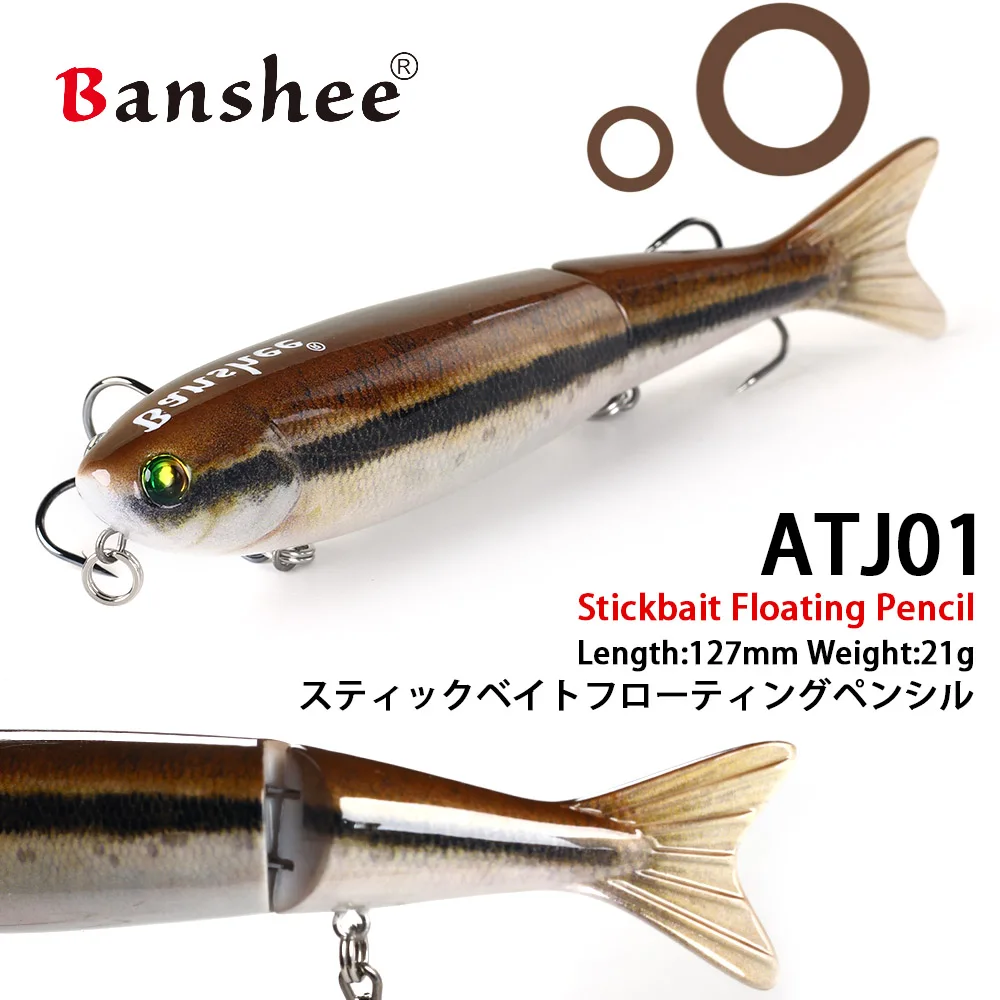 

Banshee 127mm 21g Joint Hard Bait For Fishing Wobbler Jointed Multi Lure Pike Swimbait Fishing Lures Floating Penceil Topwater