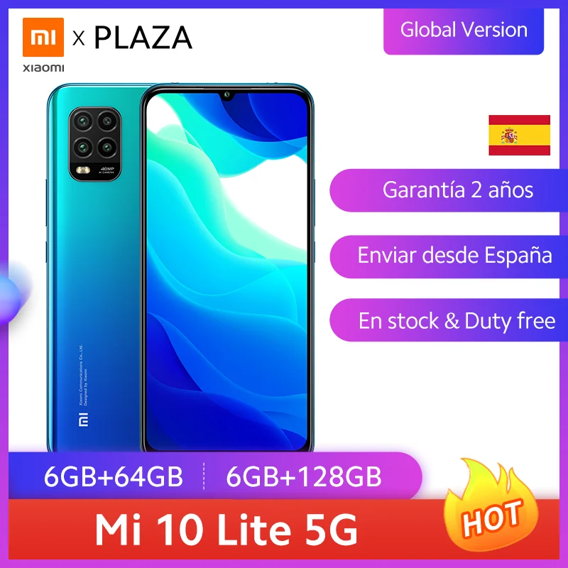 Смартфон Xiaomi Mi 10 Lite телефон 64 ГБ 128 Snapdragon 76 NFC AMOLED дисплей 6 57 дюйма камера 48 МП 20 Вт FC