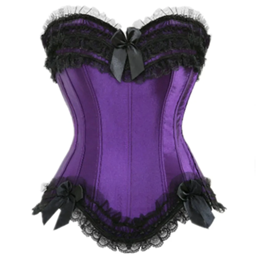 Корсет кружевной с бантом Клубная одежда большие размеры S 6XL|Бюстье и корсеты| |
