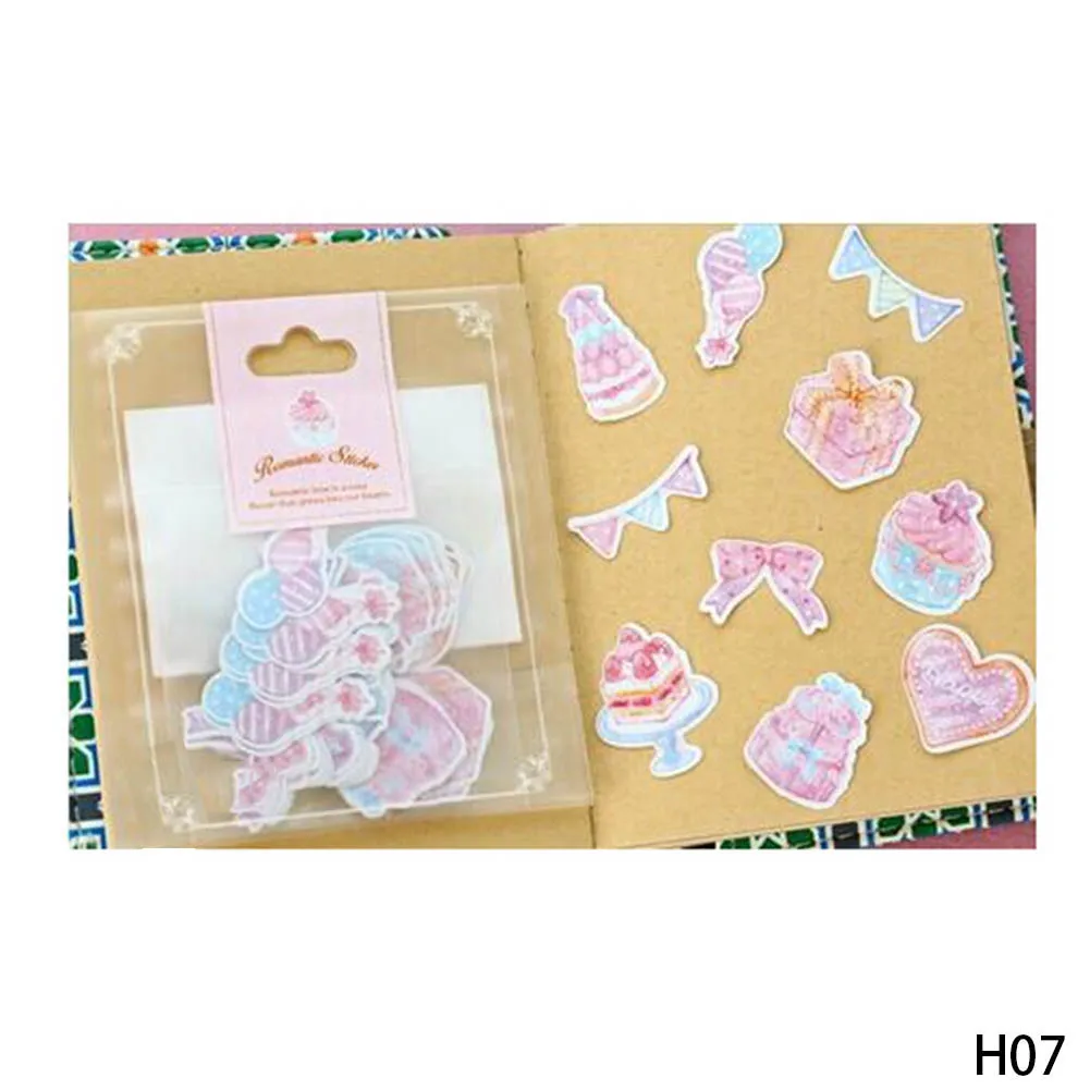 

1 pack Cute Stickers Romantic Small Sticker Painted Watercolor Diary Photo Decorative stationery Stickers
