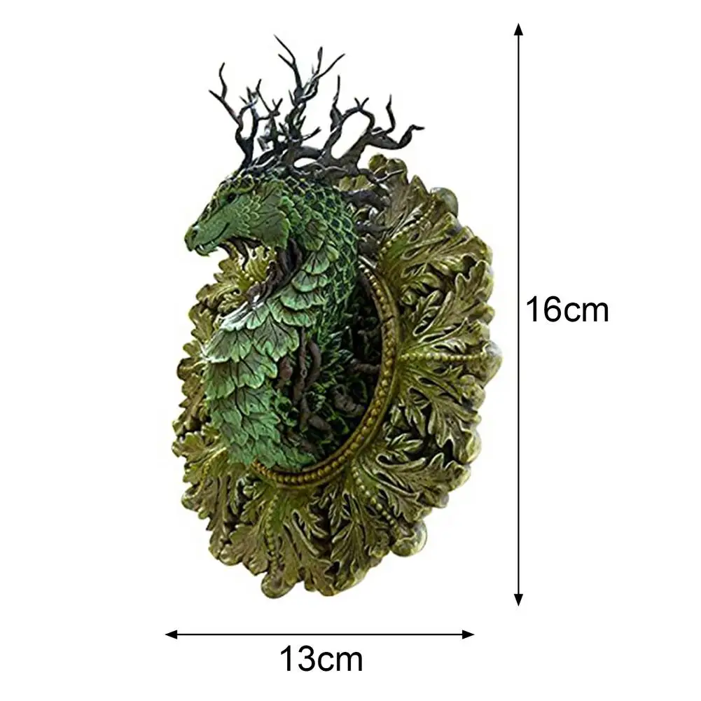 

Green Attractive Realistic Forest Dragon Sculpture Figurine Resin Statue Practical For Indoor Home Decoration Accessories Decor