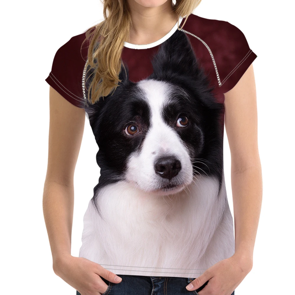 Дышащая женская футболка Border Collie 2020 индивидуальная одежда с логотипом топ