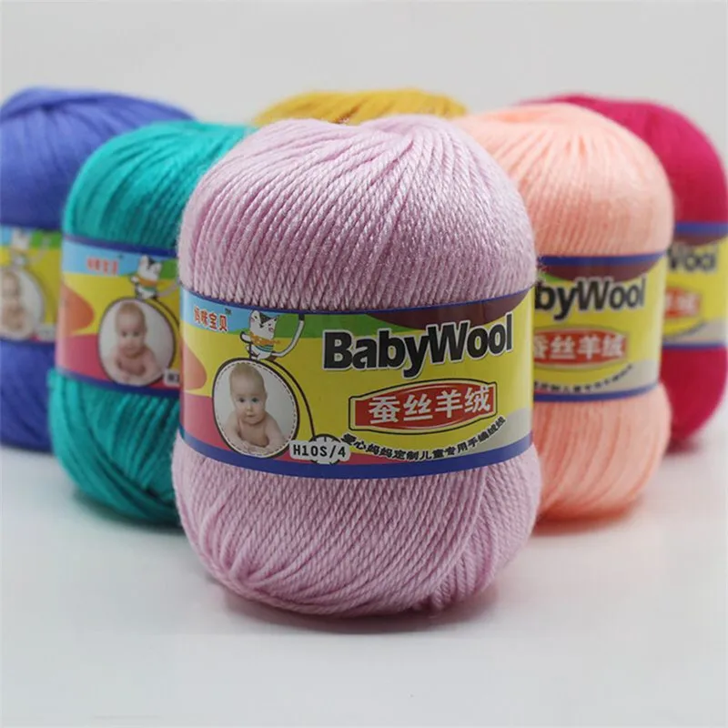 

10pcs 25g/ball Colorful Combed Soft Baby Milk Cotton Yarn Fiber Velvet Yarn Hand Knitting Wool Crochet Yarn for DIY