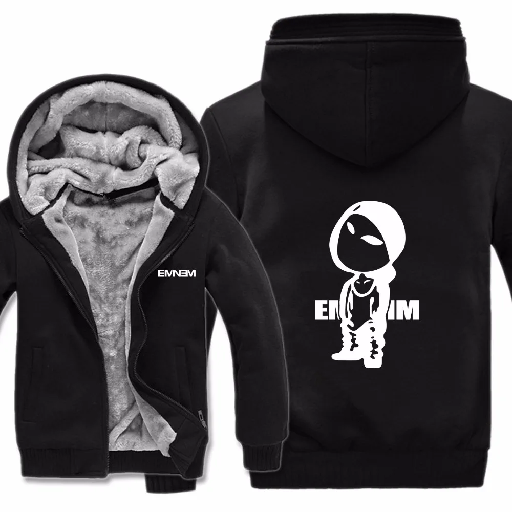 

Худи Eminem, куртка, зимний пуловер, Мужское пальто, Мужская модная шерстяная подкладка, флисовый Свитшот унисекс в стиле хип-хоп Eminem, худи