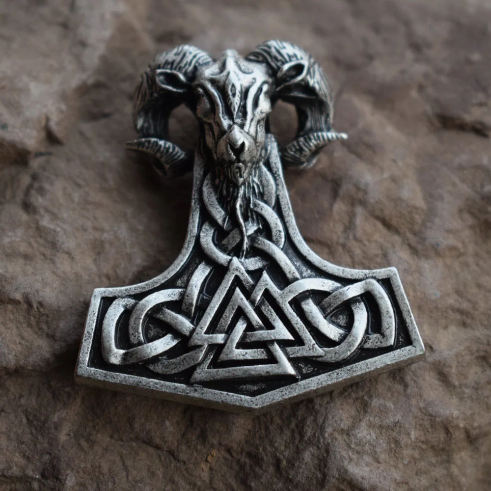 SanLan 1 шт. THORS HAMMER ожерелье из козы Amulet ювелирные изделия Mjolnir | Украшения и