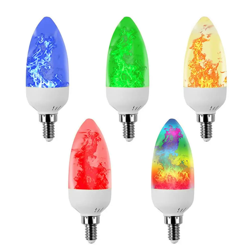 

Creative LED Fire Light Candle Lamp Party Bar KTV Christmas Flame Effect Lamp Corn Bulb E26/E27 AC85-265V Lighting Living Room