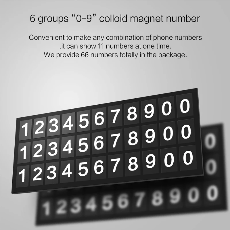 Licheers карта автомобильной временной парковки ABS сплав телефонный номер с