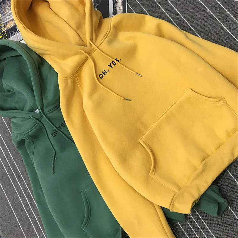 2021 Hoodies Sweatshirt Women Harajuku Letter Print Long sleeves Women's Pullovers Tops Autumn Winter O-neck Solid Casual Coat