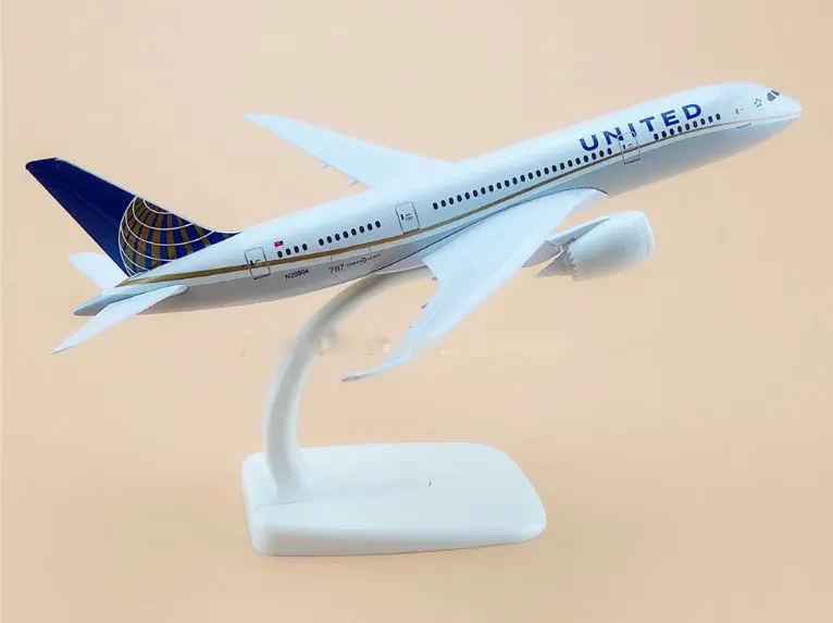 20 см сплав металла американский воздух Юнайтед авиалиний Boeing 787 B787 400 Airways модель