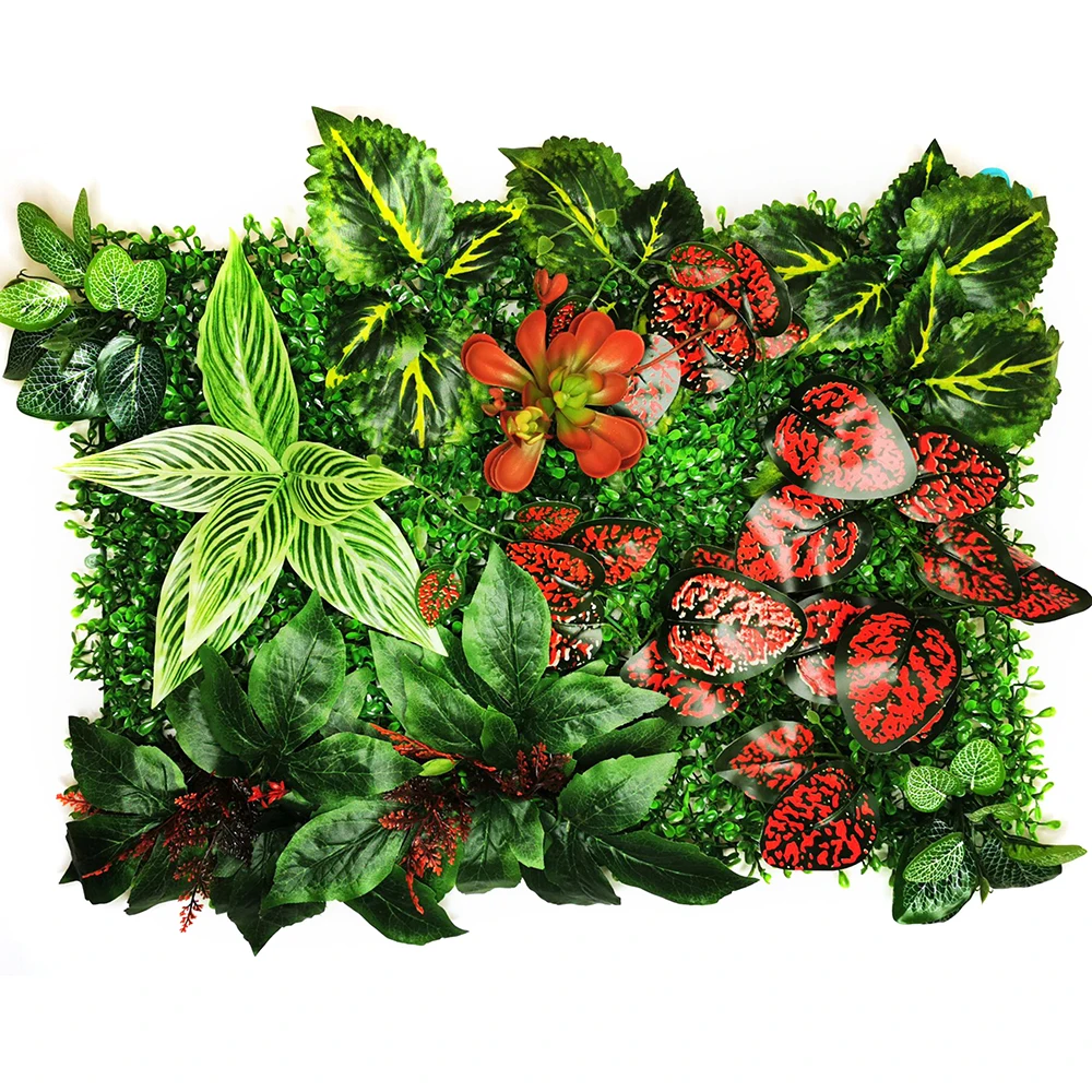 

Artificial Lawn Fake Plant Grass Succulents Leaves Wall Decoration Background Panel Wedding Home Decor