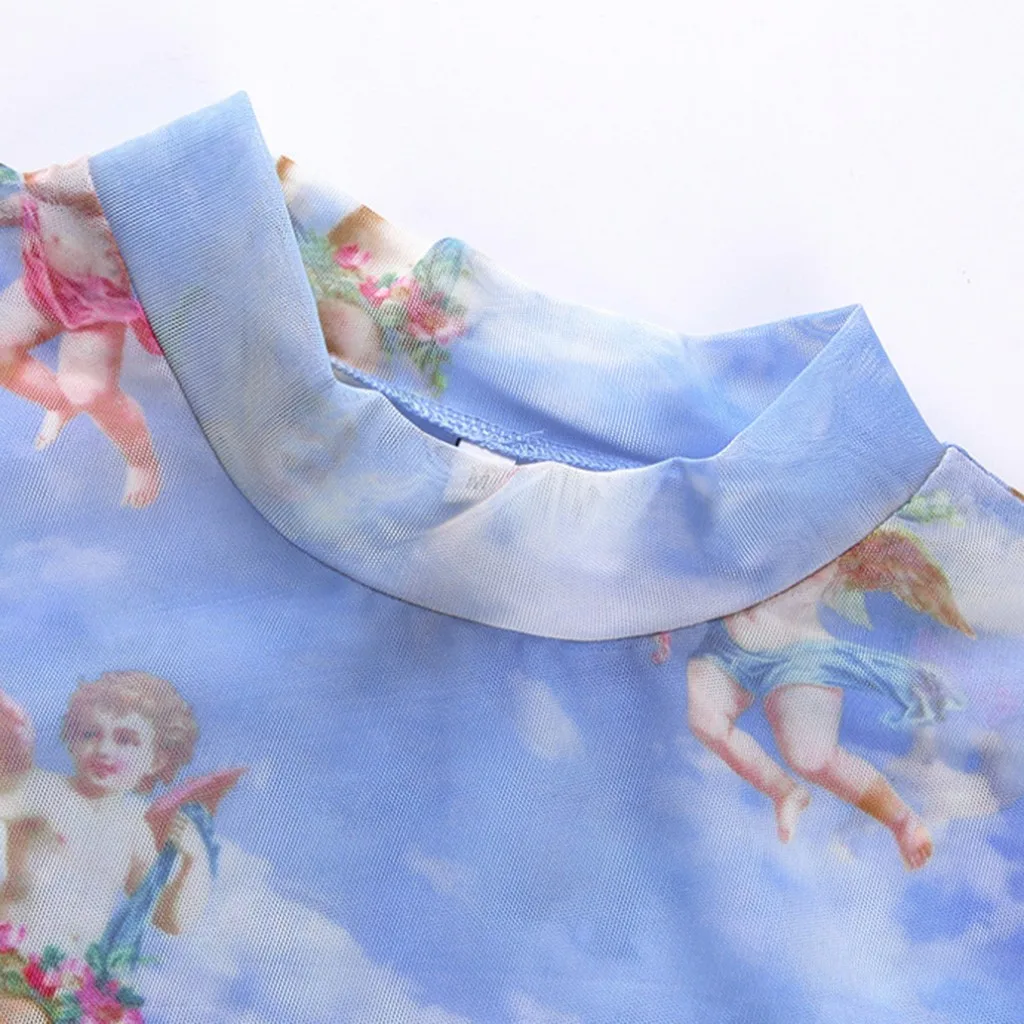 Винтажная одежда футболки с графическим рисунком модные топы женская водолазка