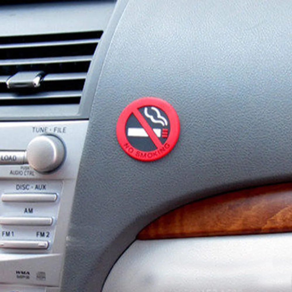 1 шт. предупреждающие наклейки логотип No Smoking автомобиля для mercedes cla opel zafira b renault