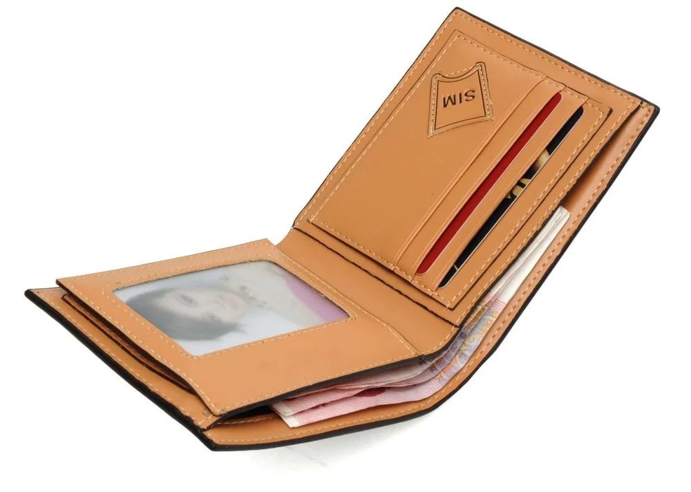 

New Men wallets Coin zipper Pockets fashion short Design men's wallet Leather Wallet