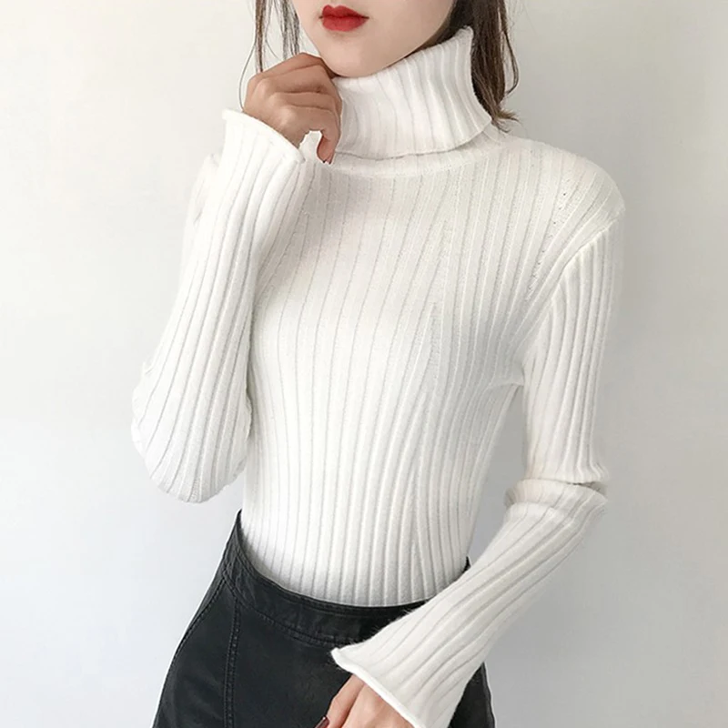 

Autumn winter thick Sweater Pullovers Women casual warm basic turtleneck Sweater female knit top Tricot Jersey Jumper Pull Femme