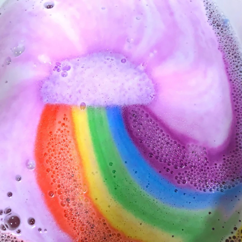 

110g soap Natural Skin Care Cloud Rainbow Bath Salt Shower Bomb Exfoliating