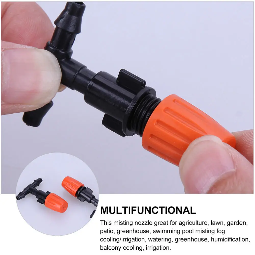 

20pcs Tee Joint Micro Drip Irrigation System Hose Connectors Garden Drippers