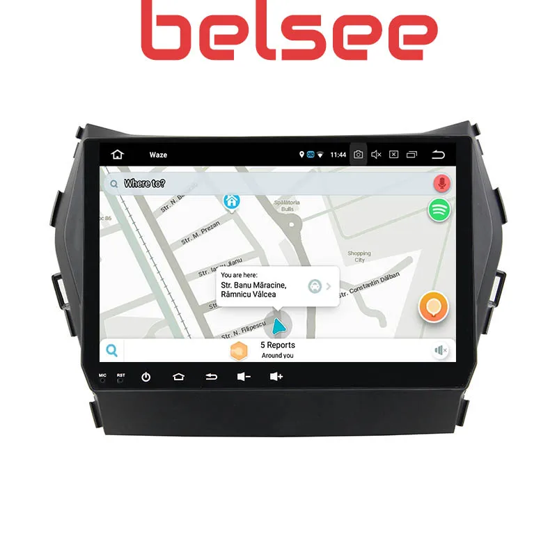 Belsee " ips сенсорный экран Android 9,0 автомобильный DVD мультимедийный плеер gps навигация для hyundai Santa Fe ix45 2013
