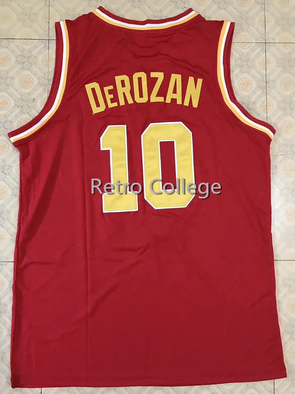 

#10 Demar DeRozan USC Red White Basketball Jersey Mens Stitched Custom Any Number Name jerseys