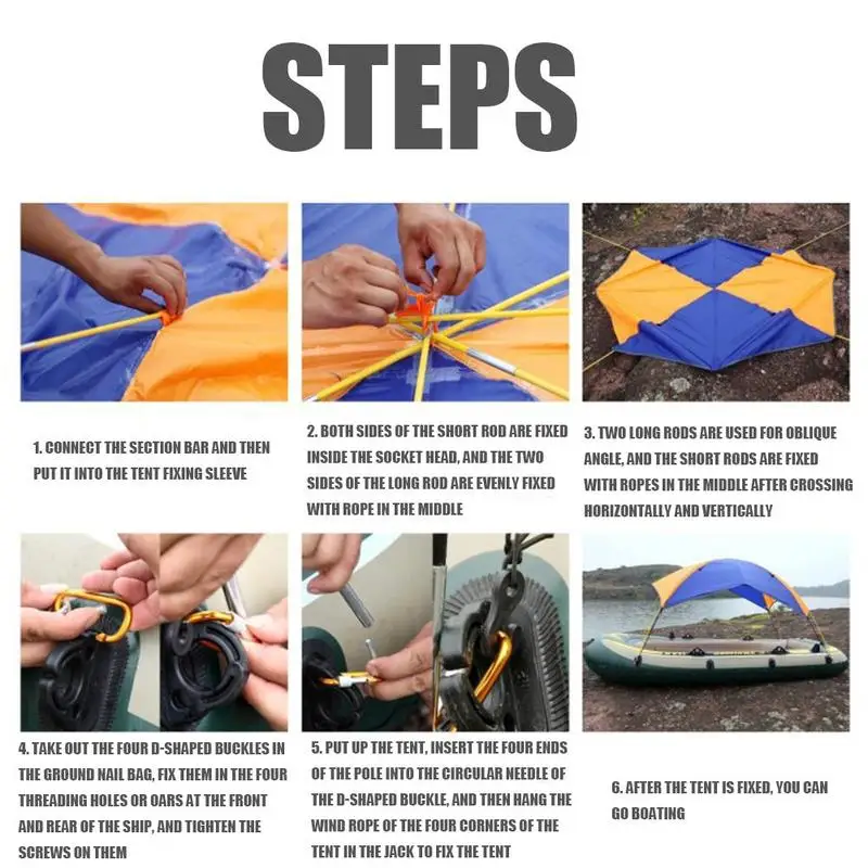 Надувная лодка тент для рыбалки солнцезащитный козырек складной навес от дождя