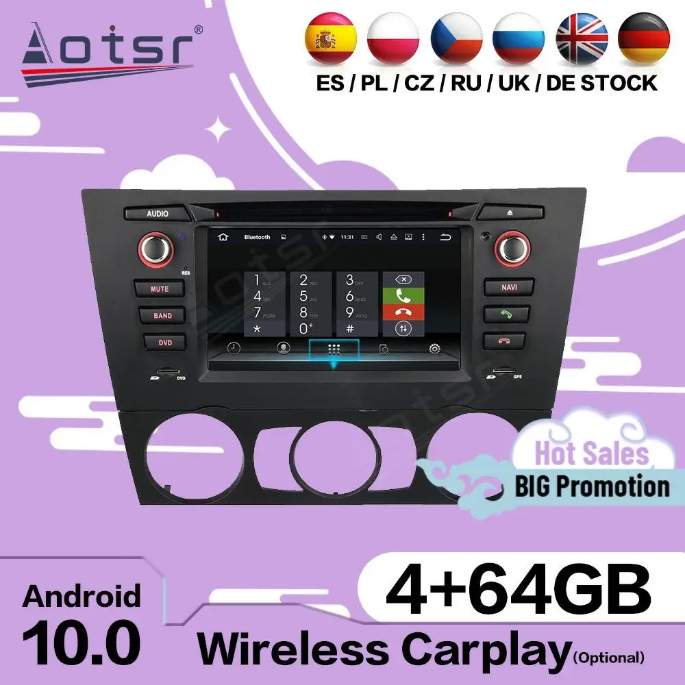 

Carplay Multimedia Stereo Android For BMW E91 E92 E93 2005 2006 2007 2008 2009 2010 2011 2012 GPS Audio Radio Receiver Head Unit