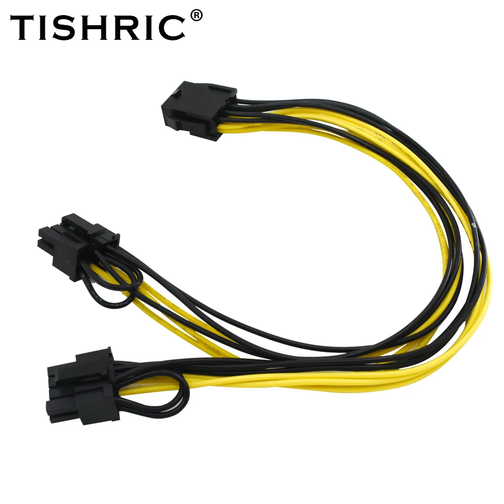 TISHRIC 8 контактный разъем PCI Express двойной PCIE 6 + 2 Pin Мощность кабель материнская плата