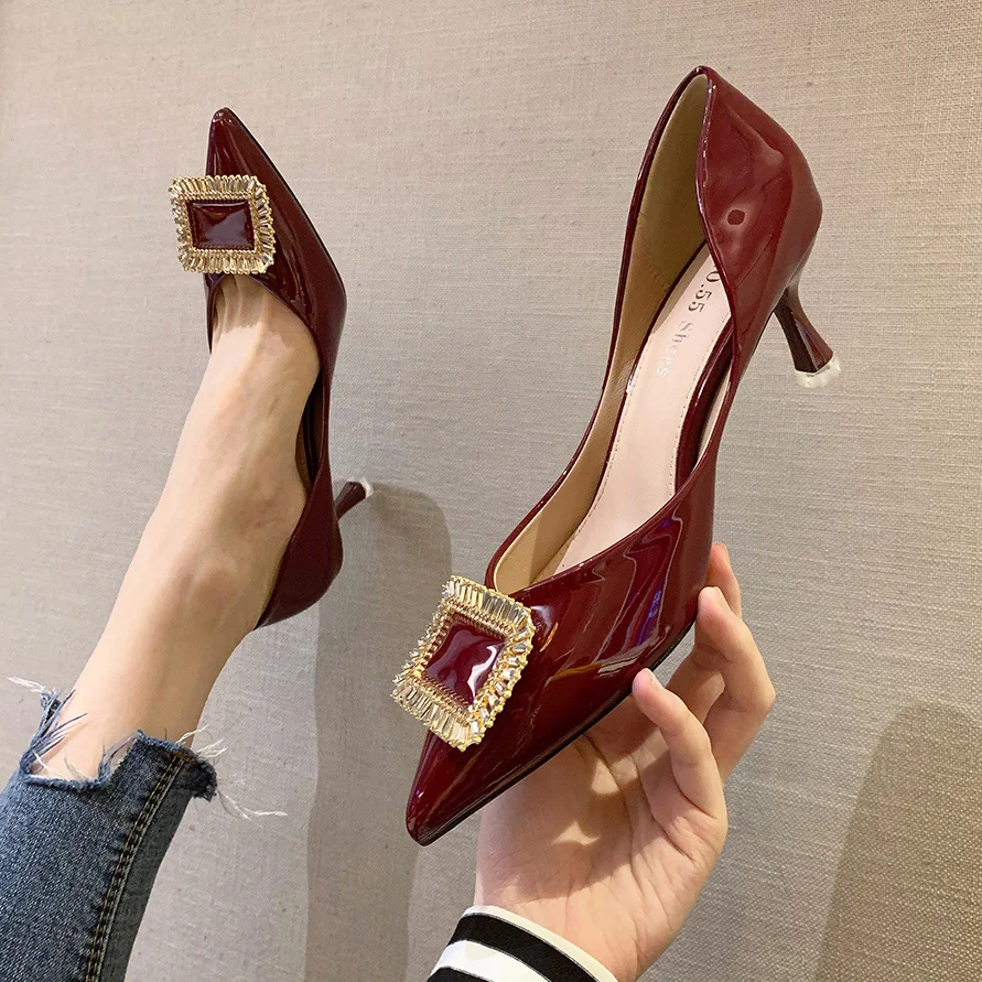 2020 г. новые летние модные женские туфли-лодочки на высоком каблуке 10 см с острым