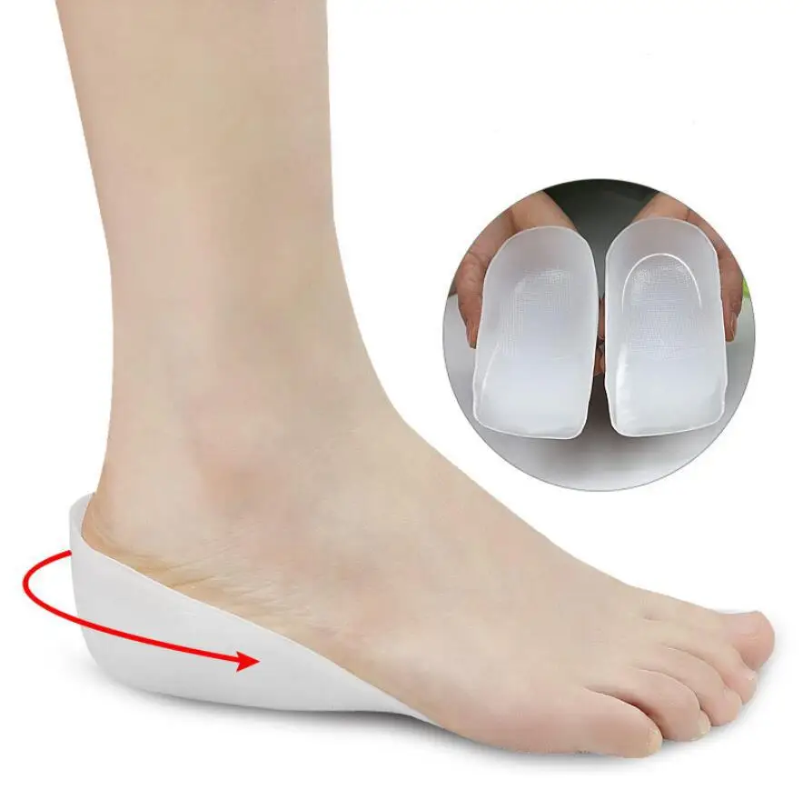

Invisible Height Increase Socks Heel Pads Silicone Gel Lift Insoles Dress In Socks Cracked Foot Protection Pad Skin Care Tool
